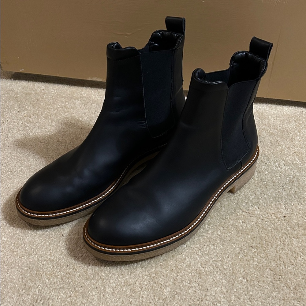 Everlane Black Leather Ankle Boots